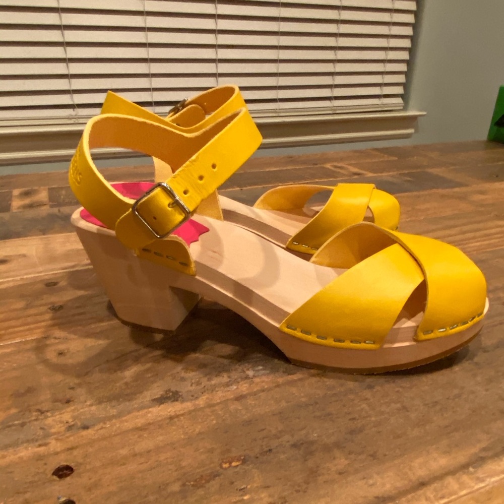 Yellow Swedish Hasbeens Clogs